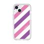 スリムプロテクションプレミアムケース［ Big Stripe - Purple × Pink ］