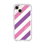 スリムプロテクションプレミアムケース［ Big Stripe - Purple × Pink ］