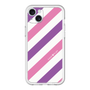 スリムプロテクションプレミアムケース［ Big Stripe - Purple × Pink ］