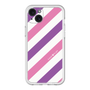 スリムプロテクションプレミアムケース［ Big Stripe - Purple × Pink ］