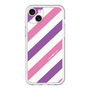 スリムプロテクションプレミアムケース［ Big Stripe - Purple × Pink ］