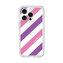 スリムプロテクションプレミアムケース［ Big Stripe - Purple × Pink ］