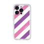 スリムプロテクションプレミアムケース［ Big Stripe - Purple × Pink ］