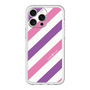 スリムプロテクションプレミアムケース［ Big Stripe - Purple × Pink ］