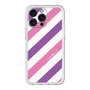 スリムプロテクションプレミアムケース［ Big Stripe - Purple × Pink ］