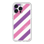 スリムプロテクションプレミアムケース［ Big Stripe - Purple × Pink ］