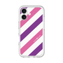 スリムプロテクションプレミアムケース［ Big Stripe - Purple × Pink ］