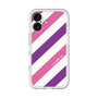 スリムプロテクションプレミアムケース［ Big Stripe - Purple × Pink ］