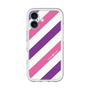 スリムプロテクションプレミアムケース［ Big Stripe - Purple × Pink ］