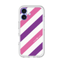 スリムプロテクションプレミアムケース［ Big Stripe - Purple × Pink ］