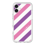 スリムプロテクションプレミアムケース［ Big Stripe - Purple × Pink ］