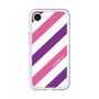 スリムプロテクションプレミアムケース［ Big Stripe - Purple × Pink ］