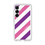 スリムプロテクションプレミアムケース［ Big Stripe - Purple × Pink ］