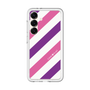 スリムプロテクションプレミアムケース［ Big Stripe - Purple × Pink ］