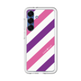スリムプロテクションプレミアムケース［ Big Stripe - Purple × Pink ］