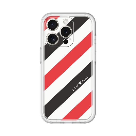 スリムプロテクションプレミアムケース［ Big Stripe - Red × Black ］