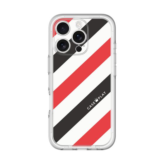 スリムプロテクションプレミアムケース［ Big Stripe - Red × Black ］