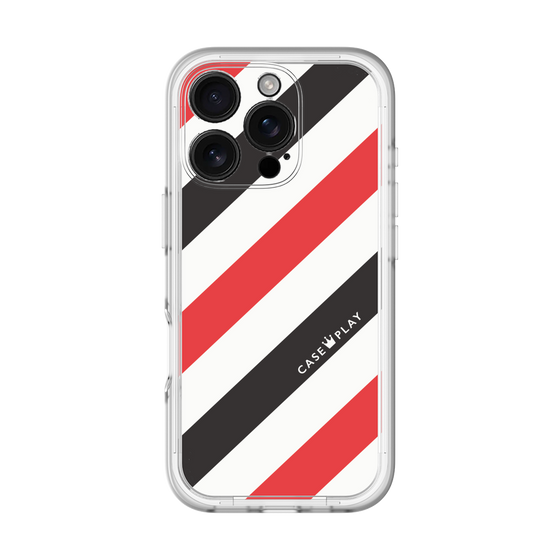 スリムプロテクションプレミアムケース［ Big Stripe - Red × Black ］