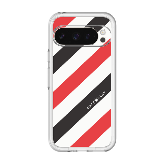 スリムプロテクションプレミアムケース［ Big Stripe - Red × Black ］