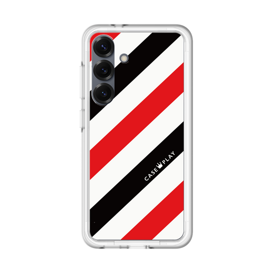 スリムプロテクションプレミアムケース［ Big Stripe - Red × Black ］