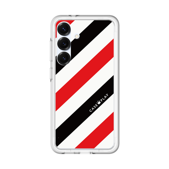 スリムプロテクションプレミアムケース［ Big Stripe - Red × Black ］