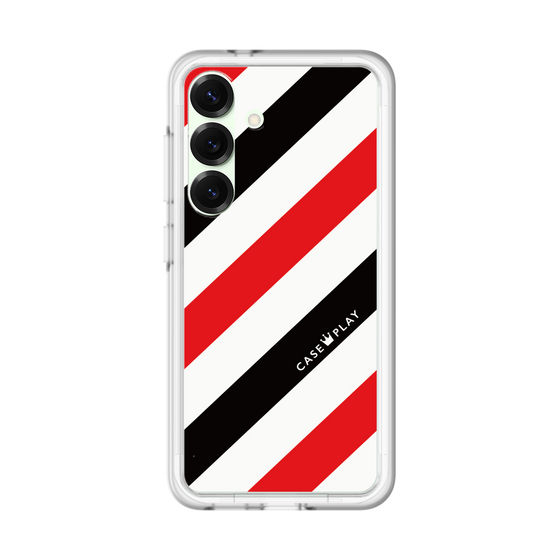 スリムプロテクションプレミアムケース［ Big Stripe - Red × Black ］