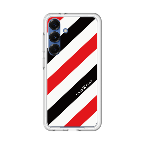スリムプロテクションプレミアムケース［ Big Stripe - Red × Black ］