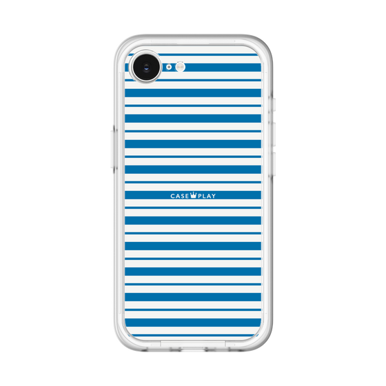 スリムプロテクションプレミアムケース［ Small Border - Blue ］