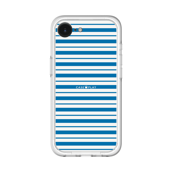 スリムプロテクションプレミアムケース［ Small Border - Blue ］