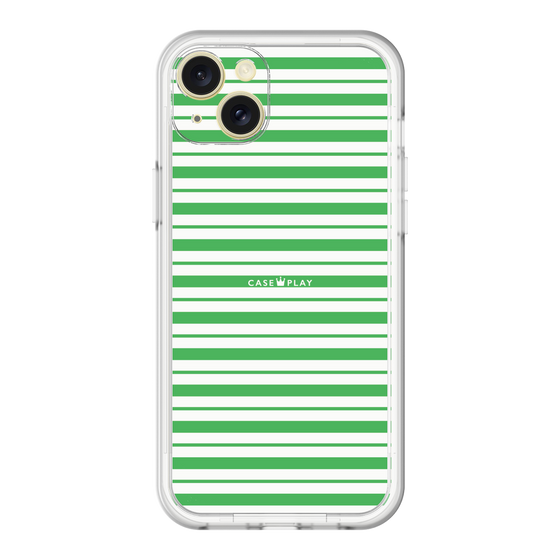 スリムプロテクションプレミアムケース［ Small Border - Green ］