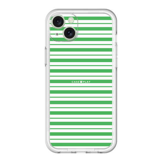 スリムプロテクションプレミアムケース［ Small Border - Green ］