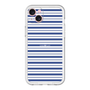 スリムプロテクションプレミアムケース［ Small Border - Navy ］