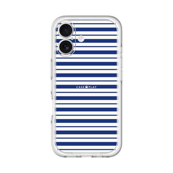 スリムプロテクションプレミアムケース［ Small Border - Navy ］