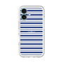 スリムプロテクションプレミアムケース［ Small Border - Navy ］