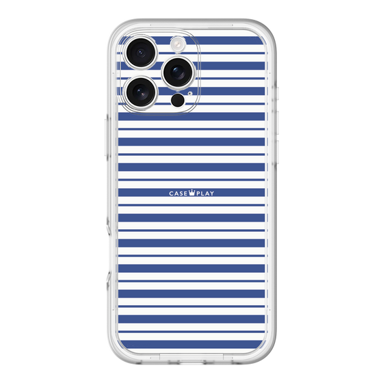 スリムプロテクションプレミアムケース［ Small Border - Navy ］