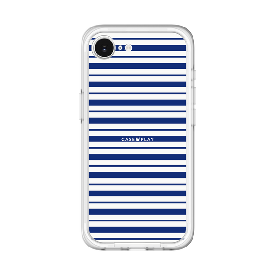 スリムプロテクションプレミアムケース［ Small Border - Navy ］