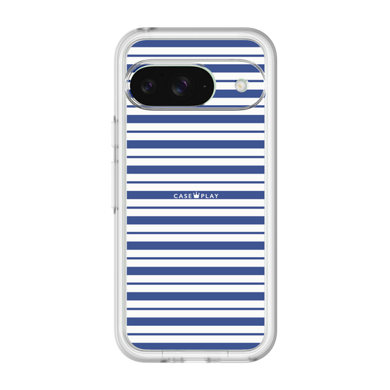 スリムプロテクションプレミアムケース［ Small Border - Navy ］