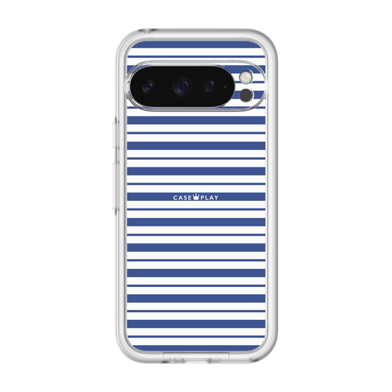 スリムプロテクションプレミアムケース［ Small Border - Navy ］