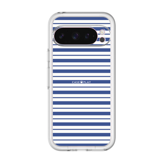 スリムプロテクションプレミアムケース［ Small Border - Navy ］