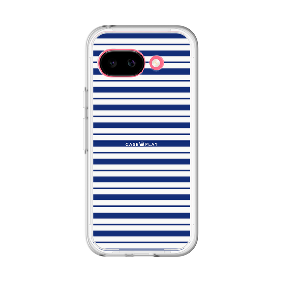 スリムプロテクションプレミアムケース［ Small Border - Navy ］
