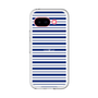 スリムプロテクションプレミアムケース［ Small Border - Navy ］