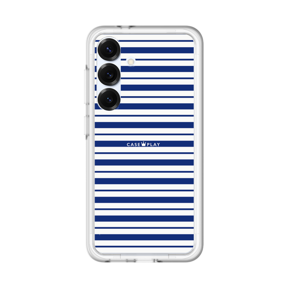 スリムプロテクションプレミアムケース［ Small Border - Navy ］