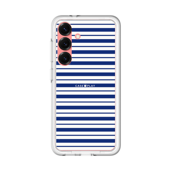 スリムプロテクションプレミアムケース［ Small Border - Navy ］