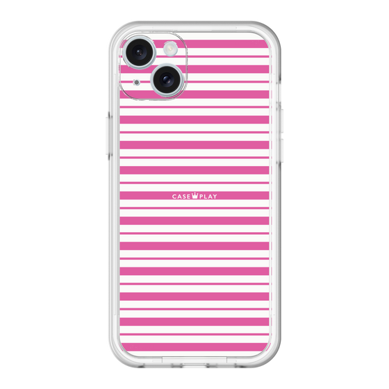 スリムプロテクションプレミアムケース［ Small Border - Pink ］