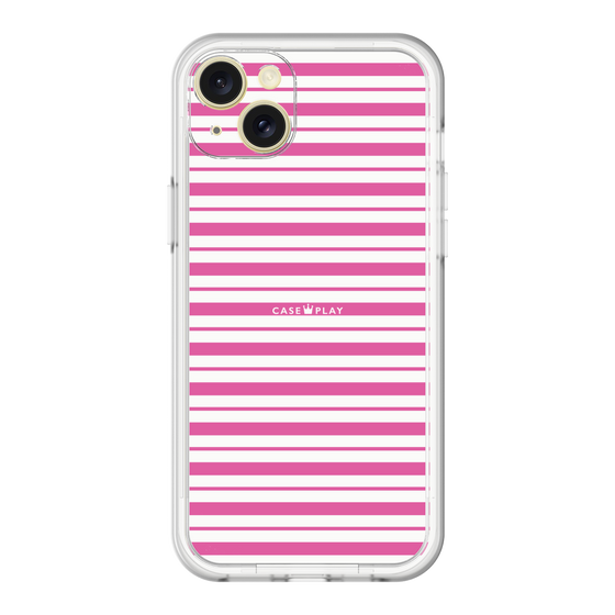 スリムプロテクションプレミアムケース［ Small Border - Pink ］