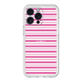 スリムプロテクションプレミアムケース［ Small Border - Pink ］
