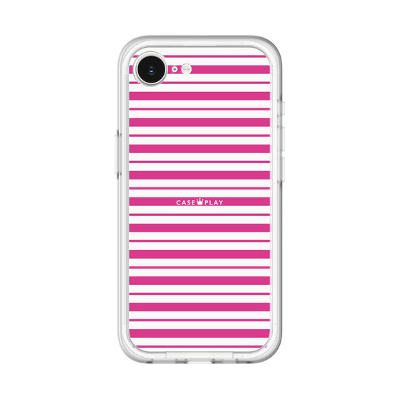 スリムプロテクションプレミアムケース［ Small Border - Pink ］