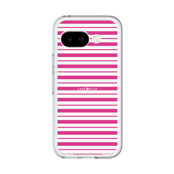 スリムプロテクションプレミアムケース［ Small Border - Pink ］