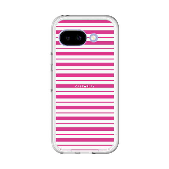 スリムプロテクションプレミアムケース［ Small Border - Pink ］