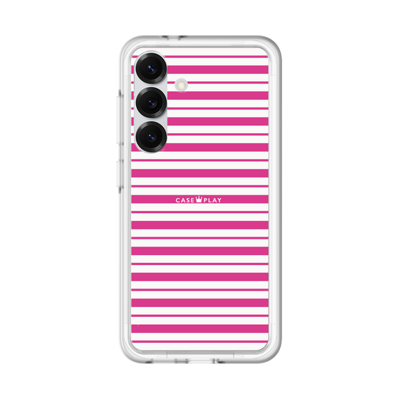 スリムプロテクションプレミアムケース［ Small Border - Pink ］